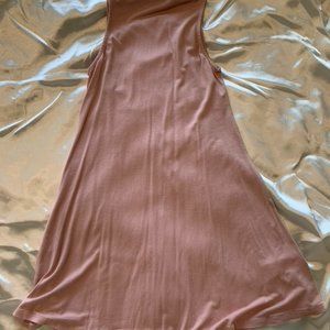 Pink Mock Neck Sleeveless Dress - Size Small